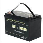 ĈIO EN UNU Plej Sekura Suna RV 12v 100ah LiFePO4-litia baterio-pako