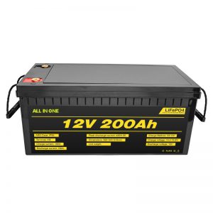 Agordebla elektra aŭto 12V Lifepo4-baterio 12.8v 200ah kun 2000-cikla vivdaŭra baterio