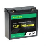 Reŝargebla Profunda Ciklo Lifepo4 12V 20AH Litia Jona Bateria Pako OEM