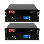 LifePO4-Baterio 48V 100Ah litia baterio suna stokado 48v Ŝargebla Baterio-Pako