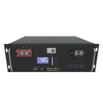 6000 Cikloj 48V 100Ah 5Kwh RS48 LiFePo4 Suna Baterio kun 5U Kabineto