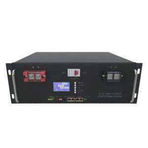 6000 Cikloj 48V 100Ah 5Kwh RS48 LiFePo4 Suna Baterio kun 5U Kabineto