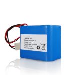 6.4V 12Ah LiFePO4 Reŝargas Lition 26650 32650 Baterio kun Konektilo por Suna Lumo