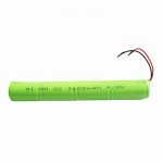 NiMH Reŝargebla Baterio SC 3600mAH 4.8V